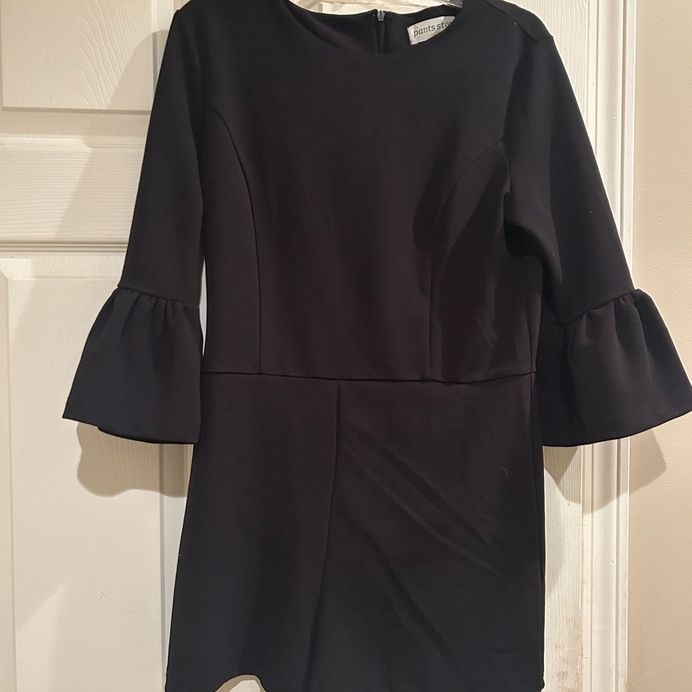Elegant Black Romper with Flared Sleeves